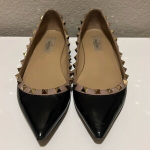 Valentino Garavani Patent Rockstude Ballet Flats